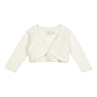 Babies' cream Christening cardigan